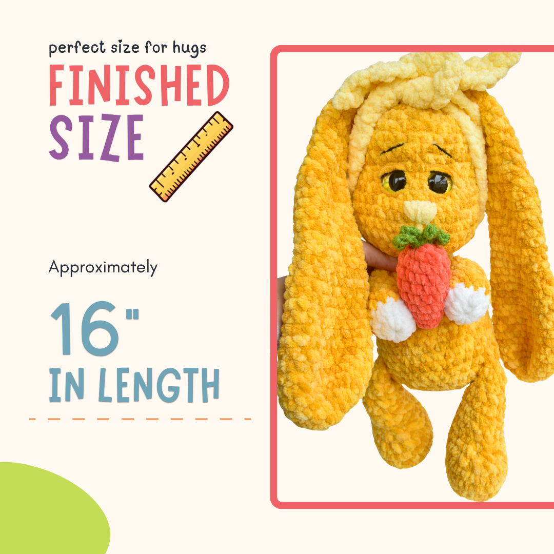 Crochet Bunny Pattern With Long Ears PDF