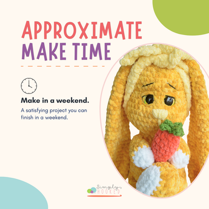Crochet Bunny Pattern With Long Ears PDF
