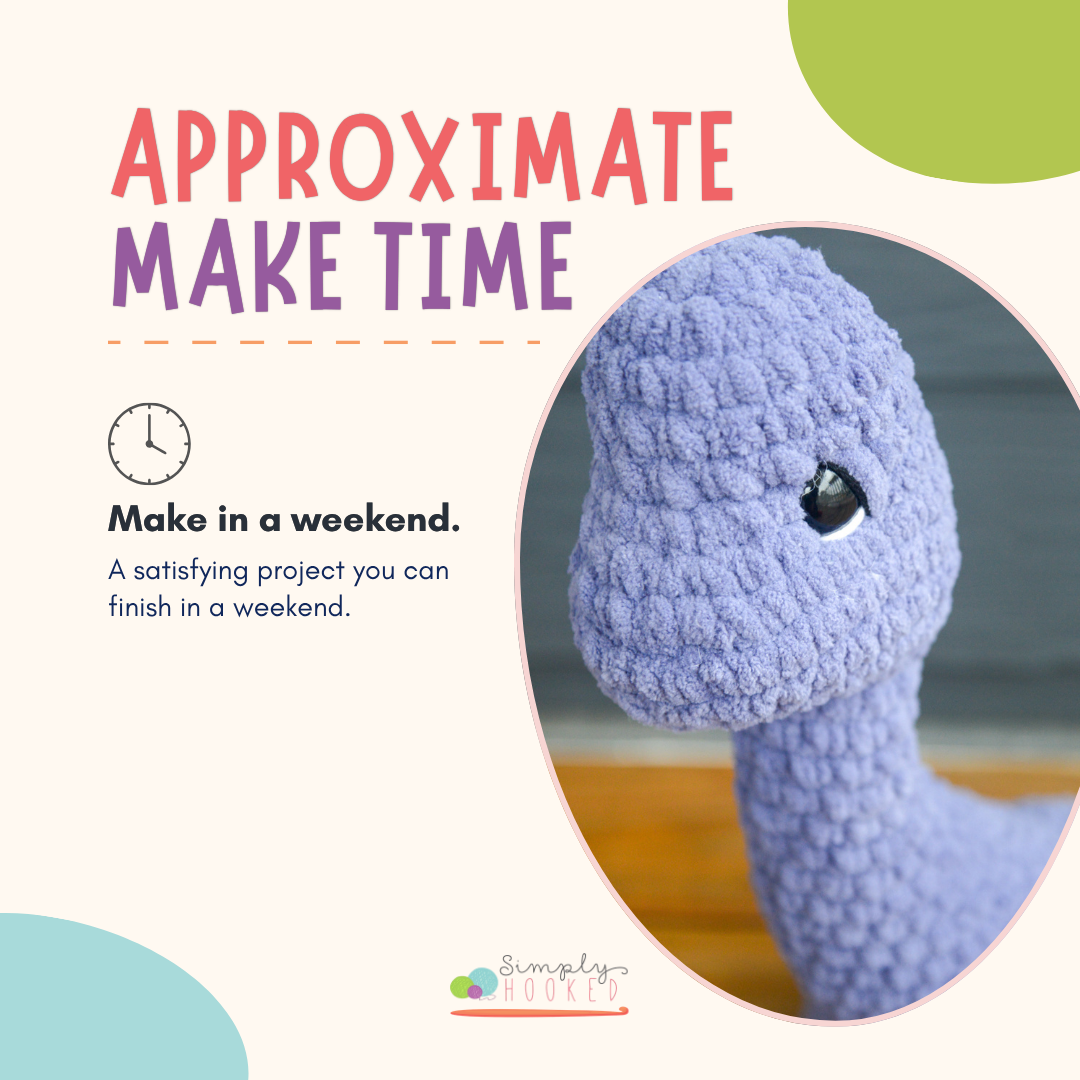 Dinosaur Crochet Pattern PDF | Brontosaurus