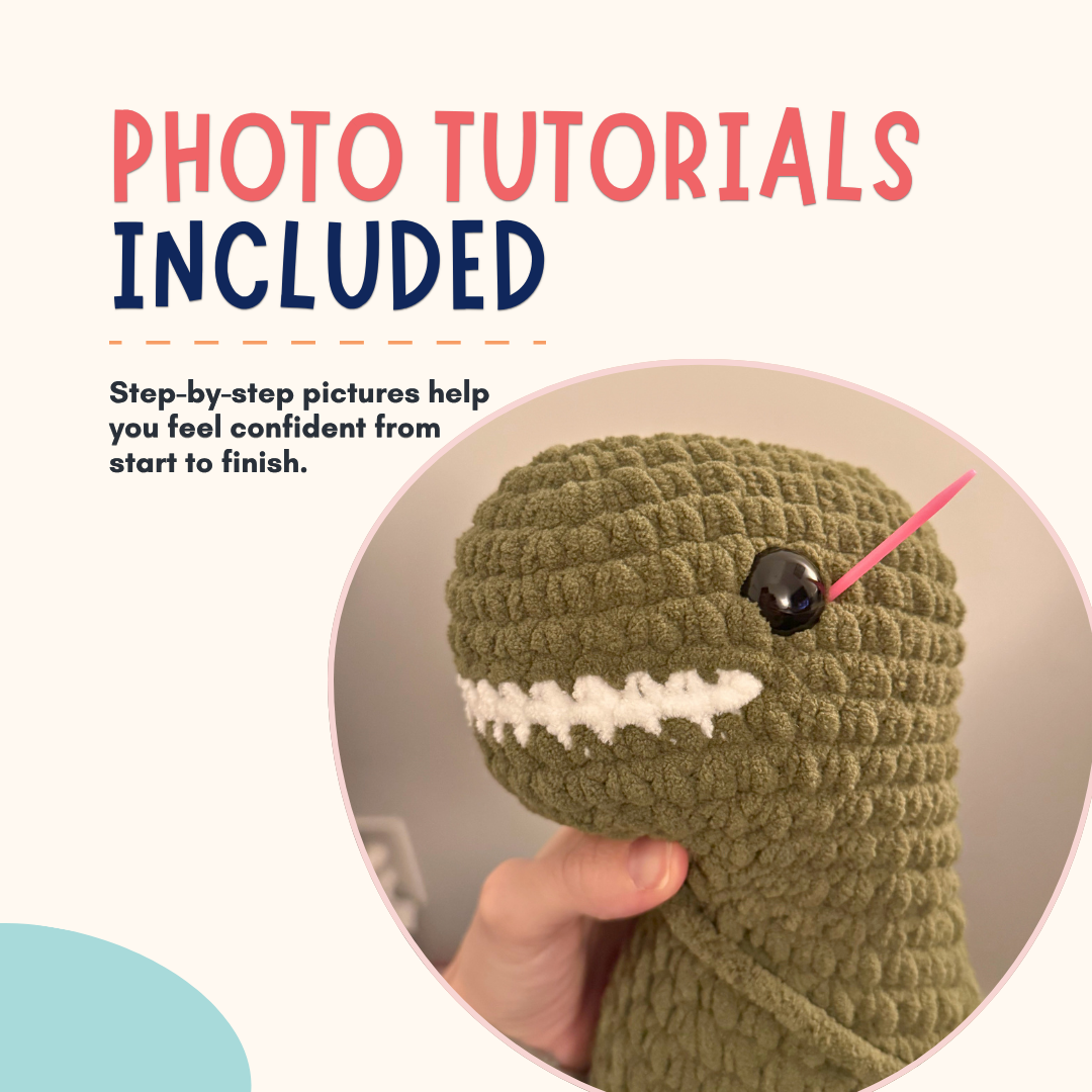 Dinosaur Crochet Pattern PDF