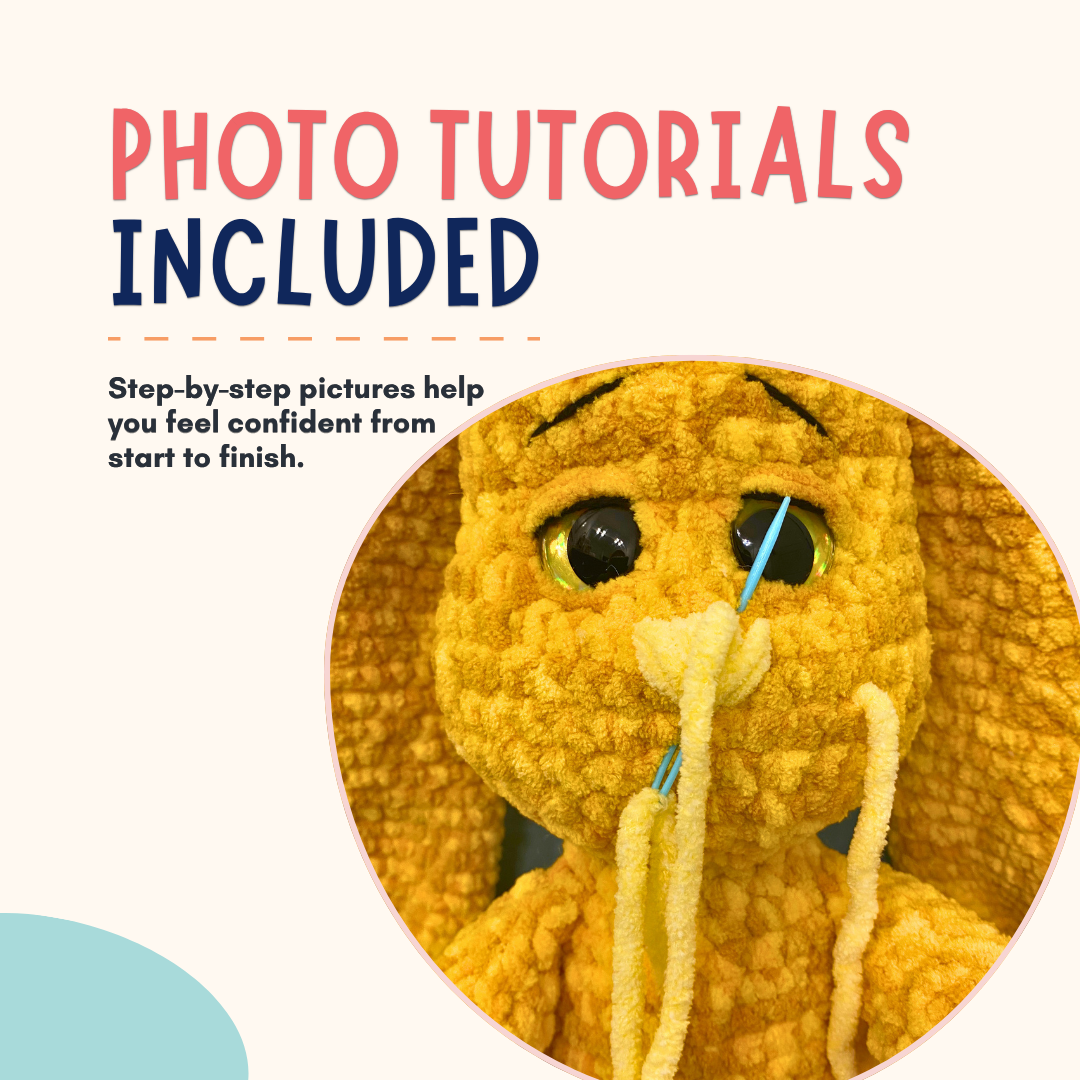 Crochet Bunny Pattern With Long Ears PDF