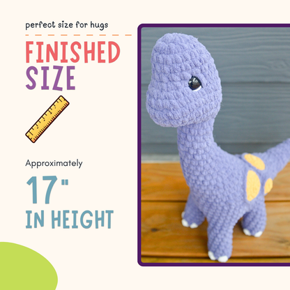 Dinosaur Crochet Pattern PDF | Brontosaurus