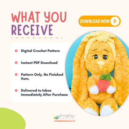 Crochet Bunny Pattern With Long Ears PDF
