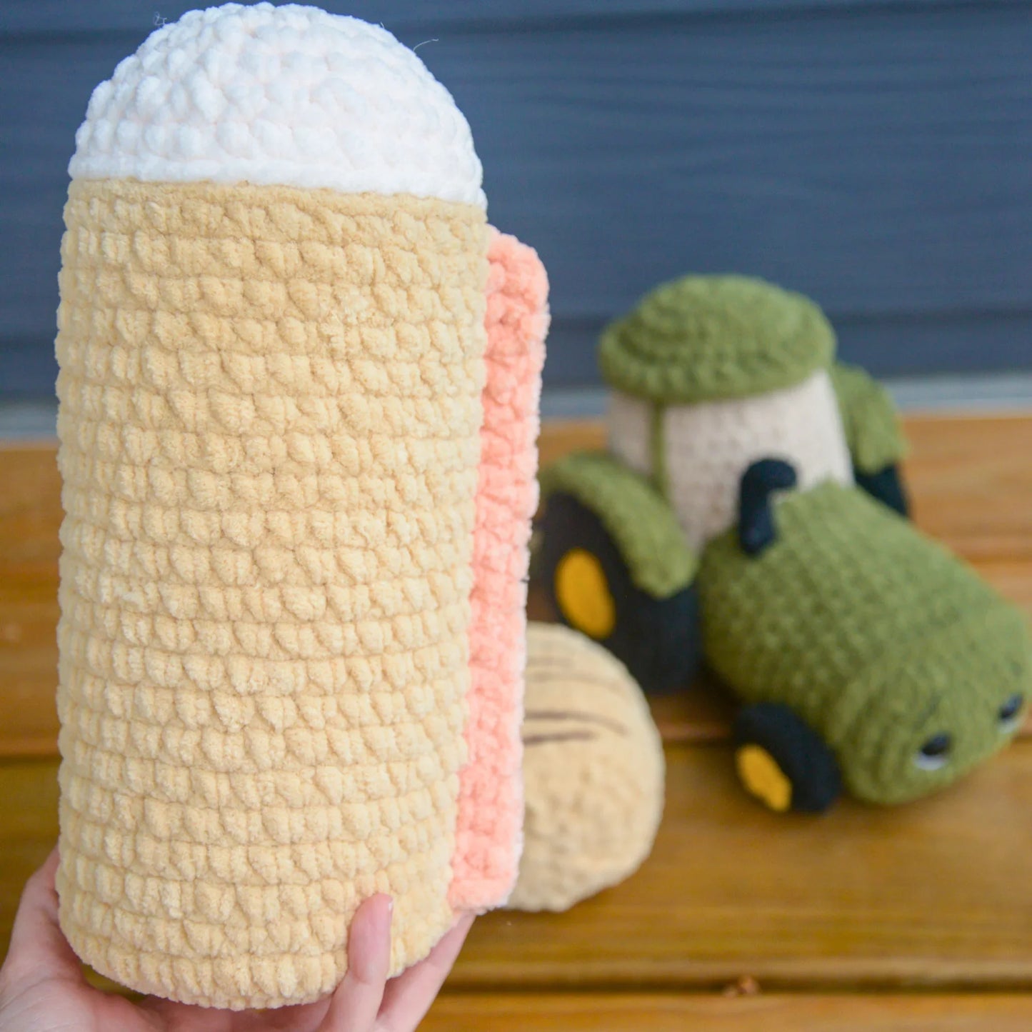 Farm Crochet Pattern Bundle | Tractor, Silo, Hay Bale