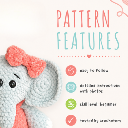 Elephant Crochet Pattern PDF
