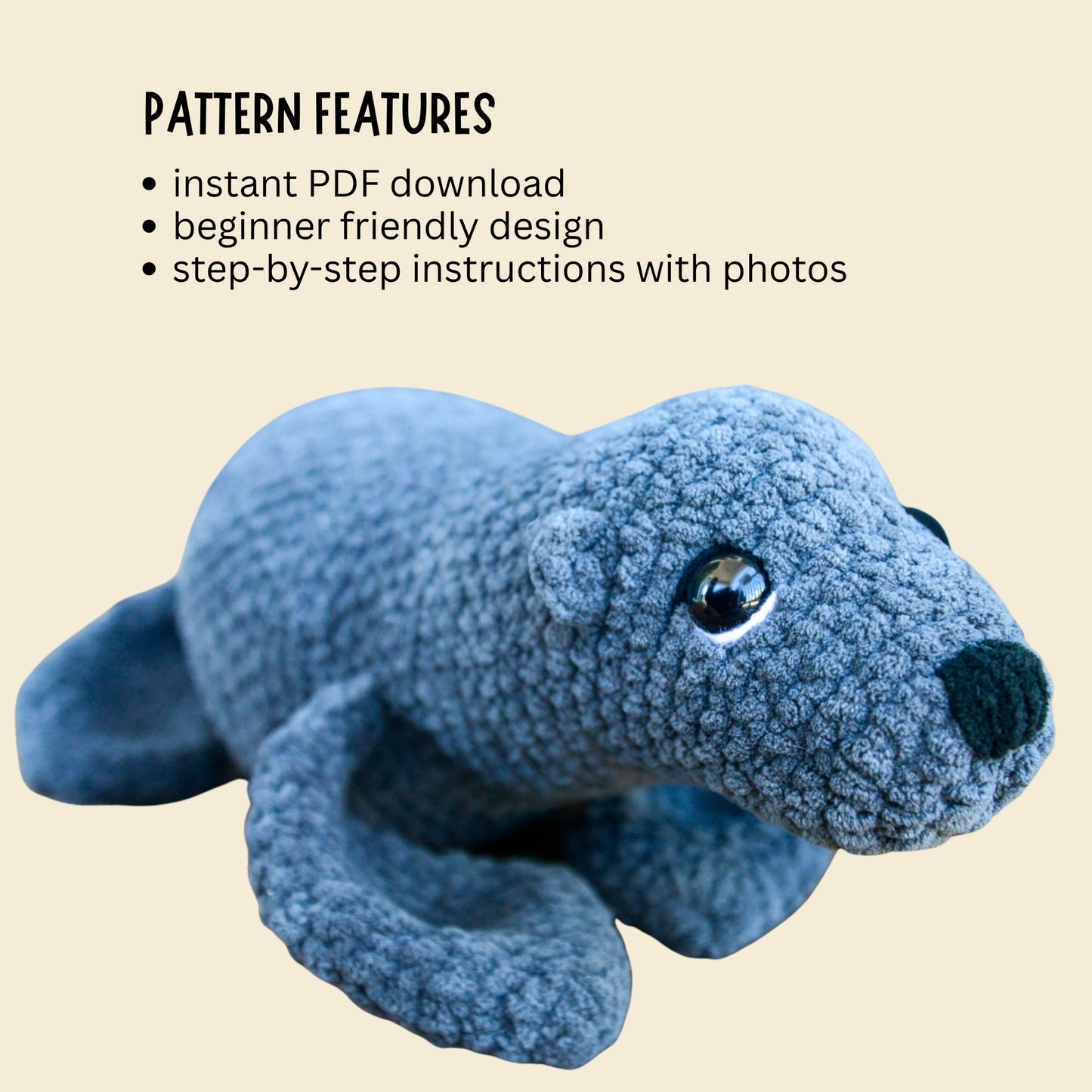 Sea Lion Crochet Pattern PDF