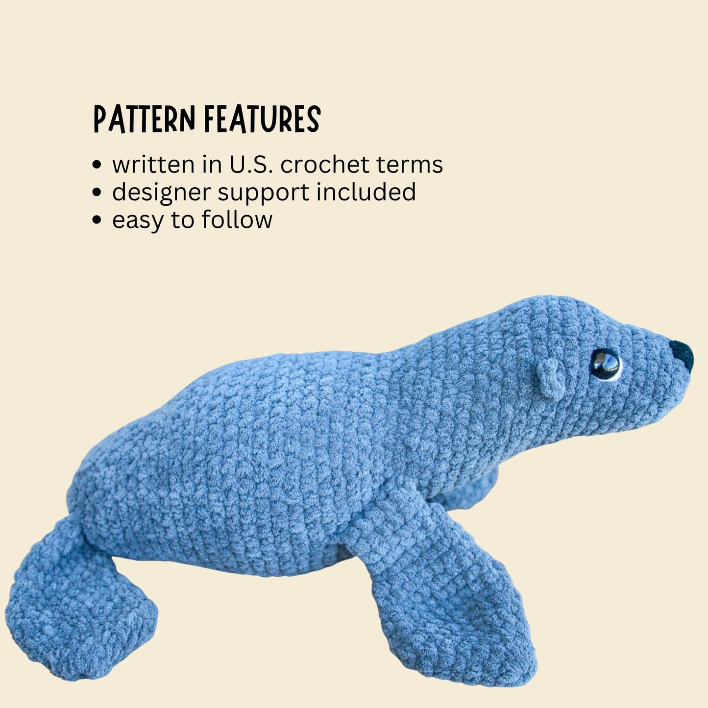 Sea Lion Crochet Pattern PDF