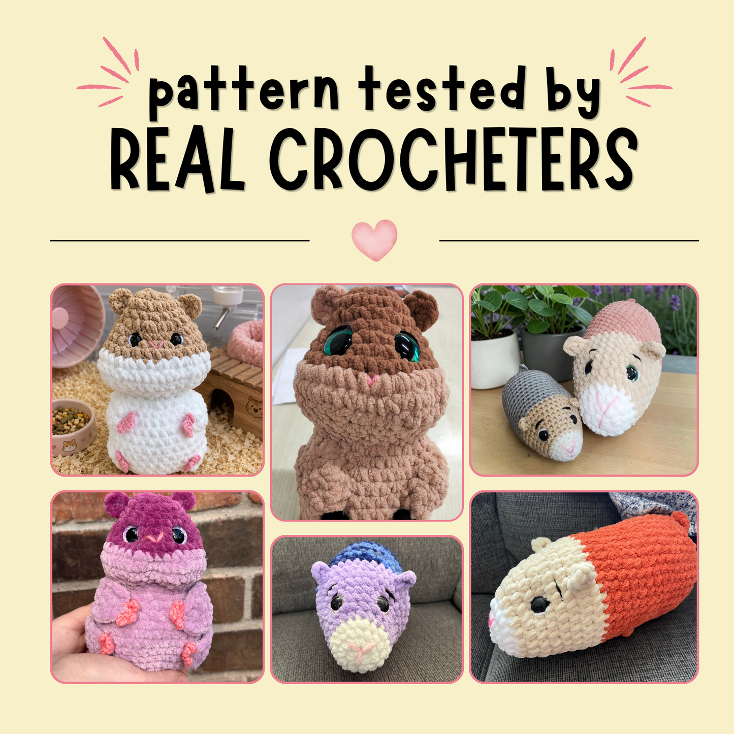 Hamster & Guinea Pig Crochet Pattern Bundle