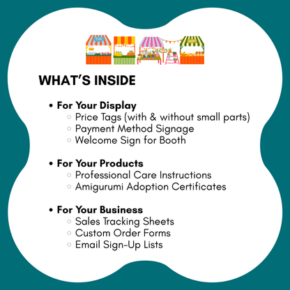 Crochet Craft Market Prep Bundle: Editable Templates & Signage