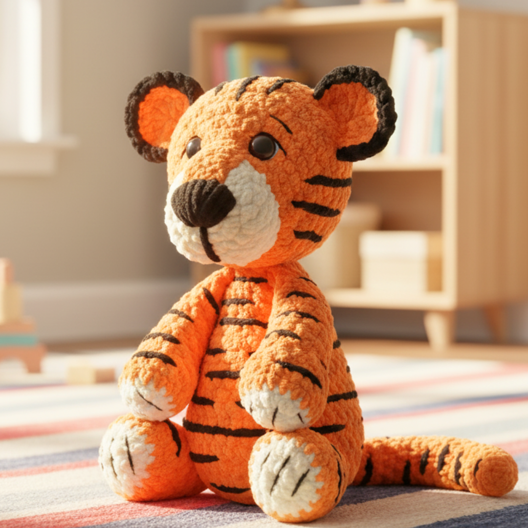 Tiger Crochet Pattern – Easy Amigurumi Plushie for Beginners