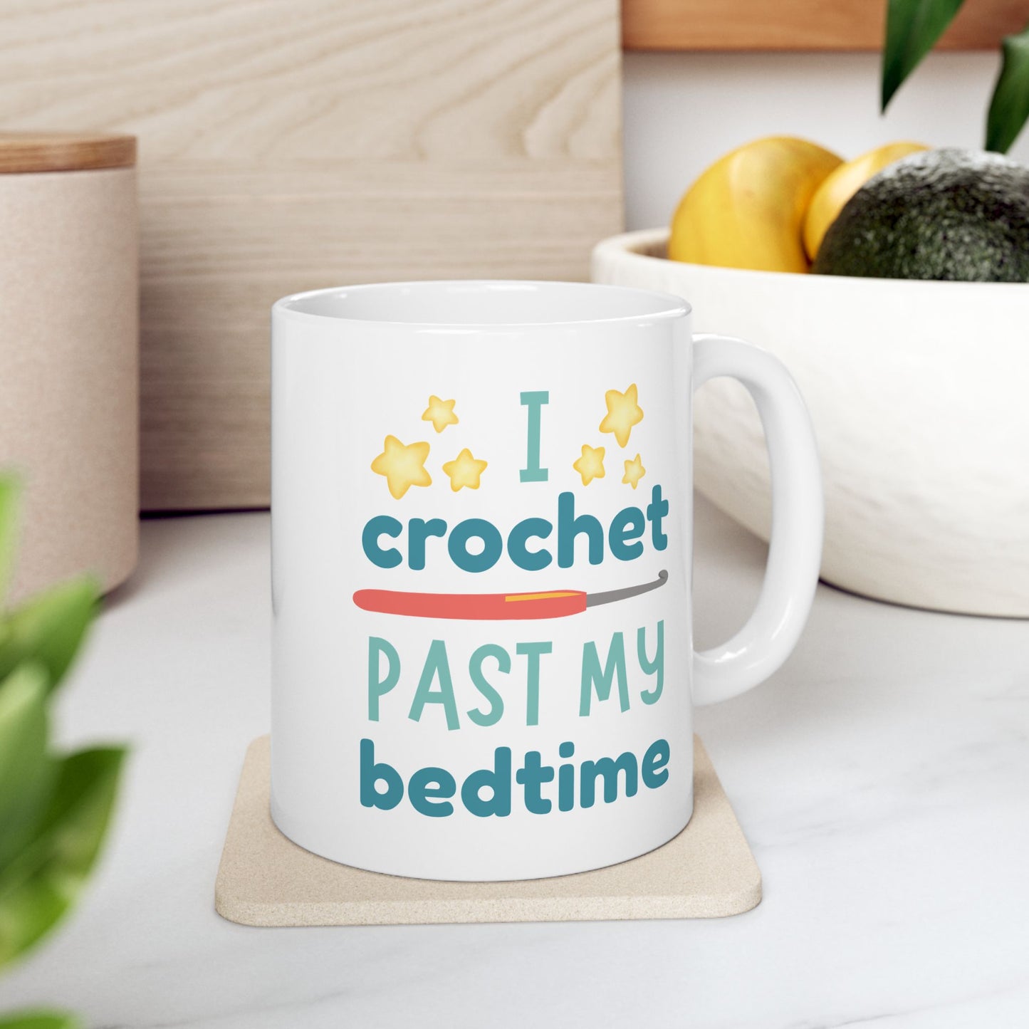 I Crochet Past My Bedtime Mug – Funny Crochet Gift for Night Owls (11oz & 15oz)
