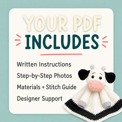 Cow Blanket Crochet Pattern PDF