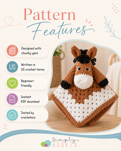 Horse Lovey Crochet Pattern PDF