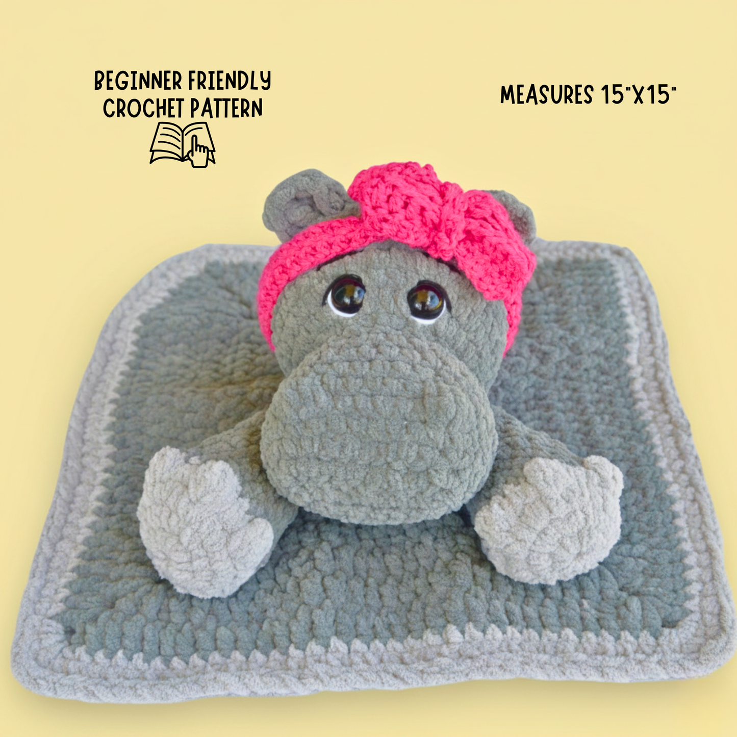 Hippo Lovey Crochet Pattern PDF Download