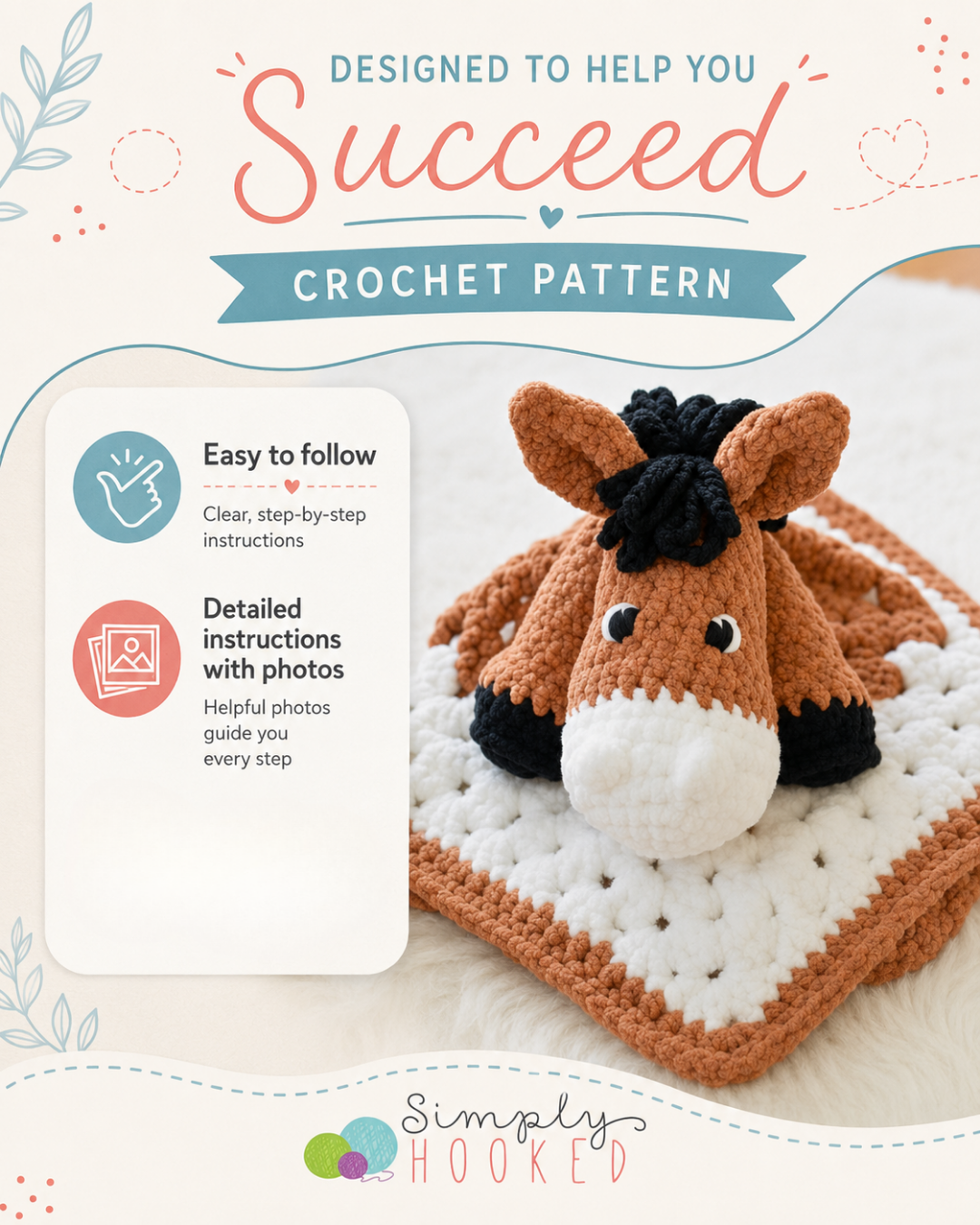 Horse Lovey Crochet Pattern PDF