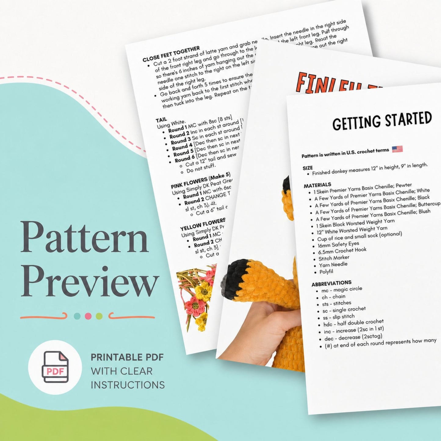 Elephant Crochet Pattern PDF