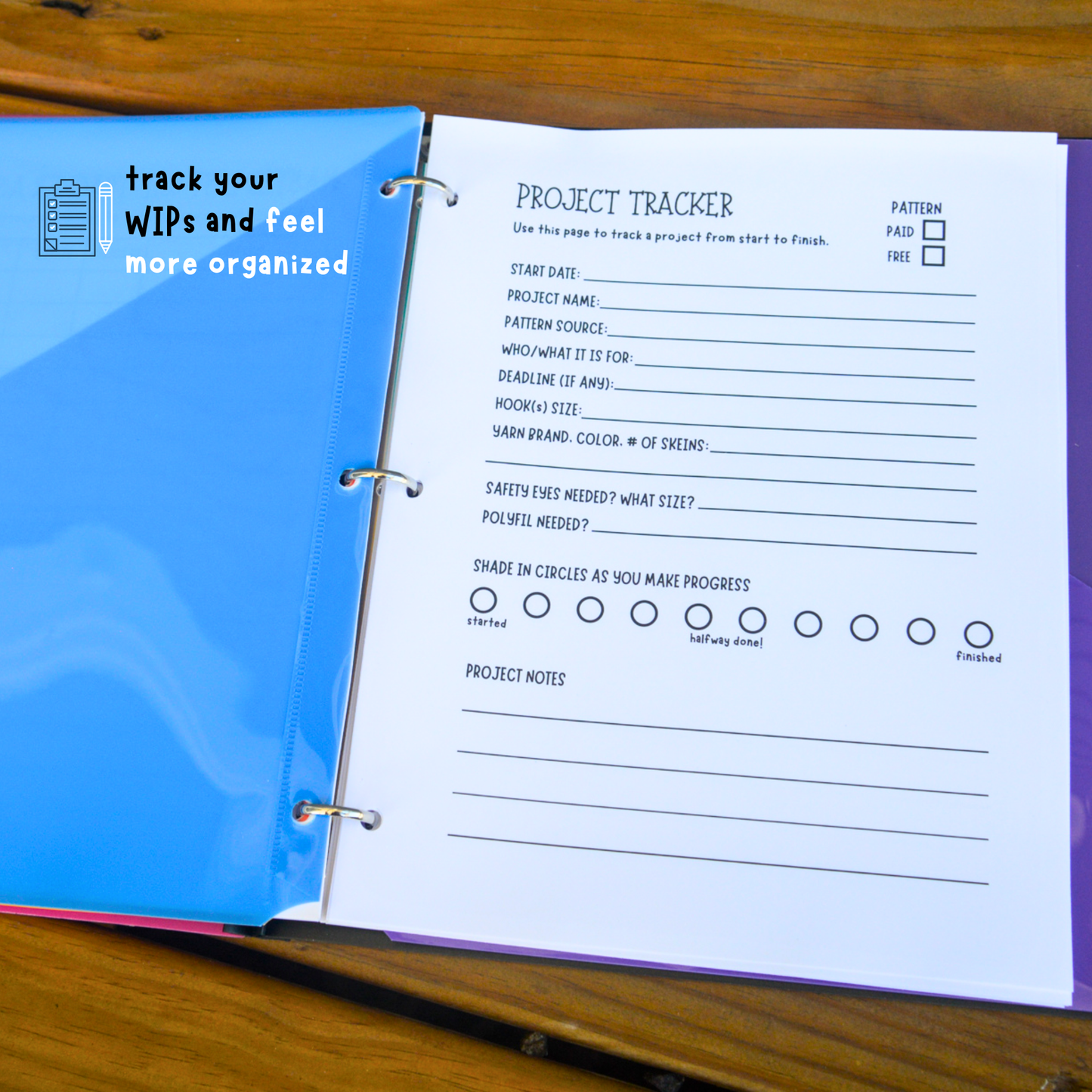 The Ultimate Crochet Project Planner & Pattern Organizer Binder