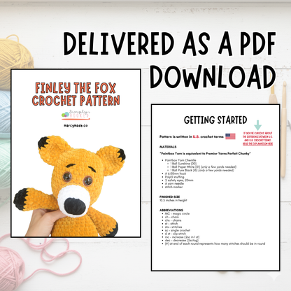 Fox Crochet Pattern PDF | Beginner Friendly Plushie