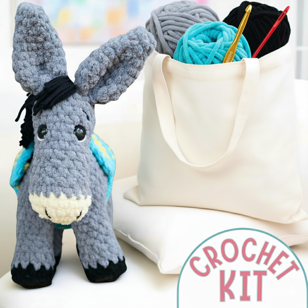 Crochet a Cuddly Donkey Plushie – Beginner-Friendly PDF Pattern