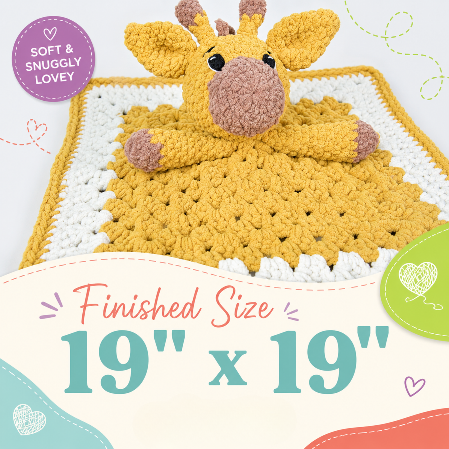 Giraffe Lovey Crochet Pattern PDF