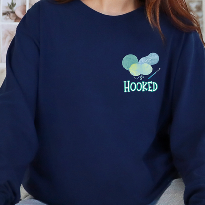 HOOKED Crochet Long Sleeve Shirt for Yarn Lovers