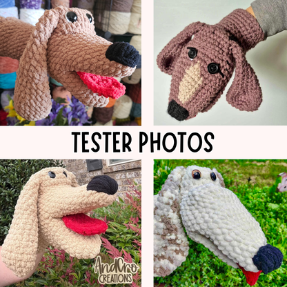 Dog Puppet Crochet Pattern – Beginner Friendly Amigurumi Hand Puppet