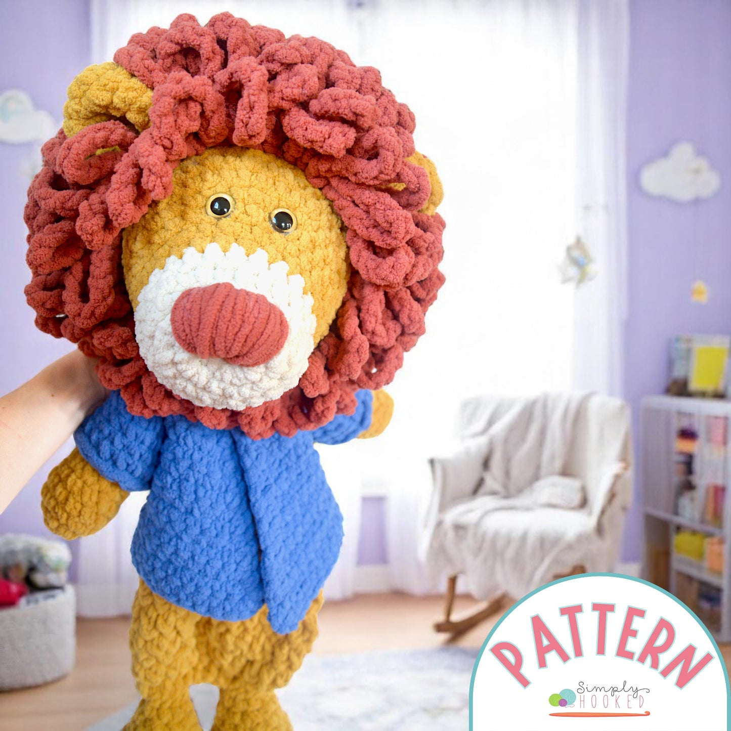Crochet Lion Pattern With Sweater PDF Download