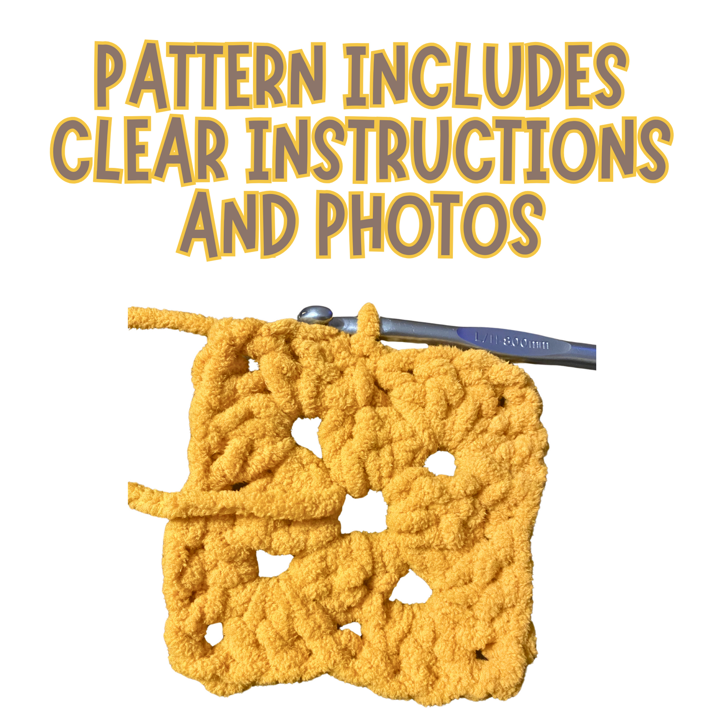 Crochet Giraffe Lovey Blanket Pattern PDF