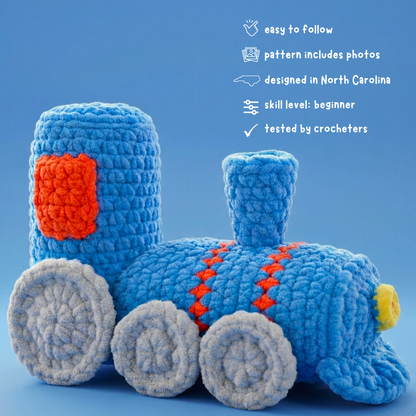 Crochet Train Pattern – Easy Toy Engine PDF for Beginners
