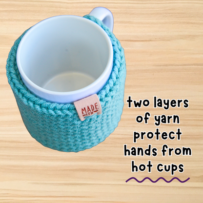 Mug Cozies with Coasters – Set of 3 Coffee Accessories Gift