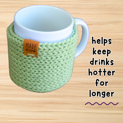 Mug Cozies with Coasters – Set of 3 Coffee Accessories Gift