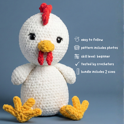 Crochet Chicken Pattern Bundle PDF Download