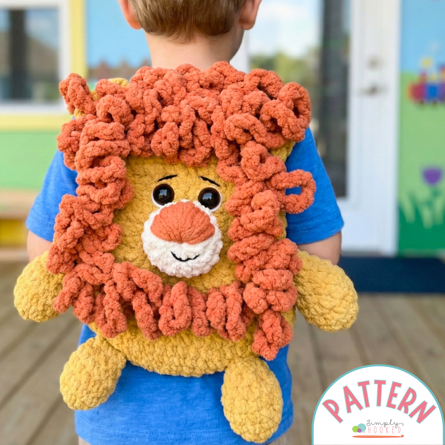 Lion Backpack Crochet Pattern – DIY Bookbag for Toddlers