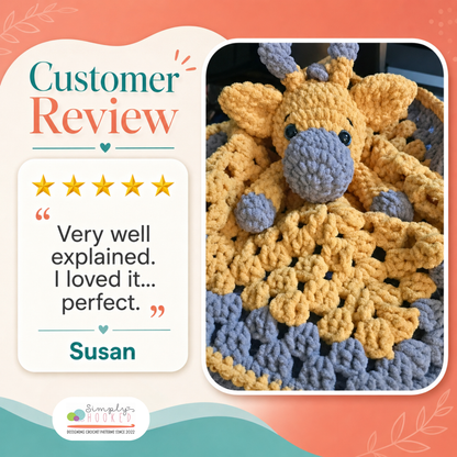 Giraffe Lovey Crochet Pattern PDF