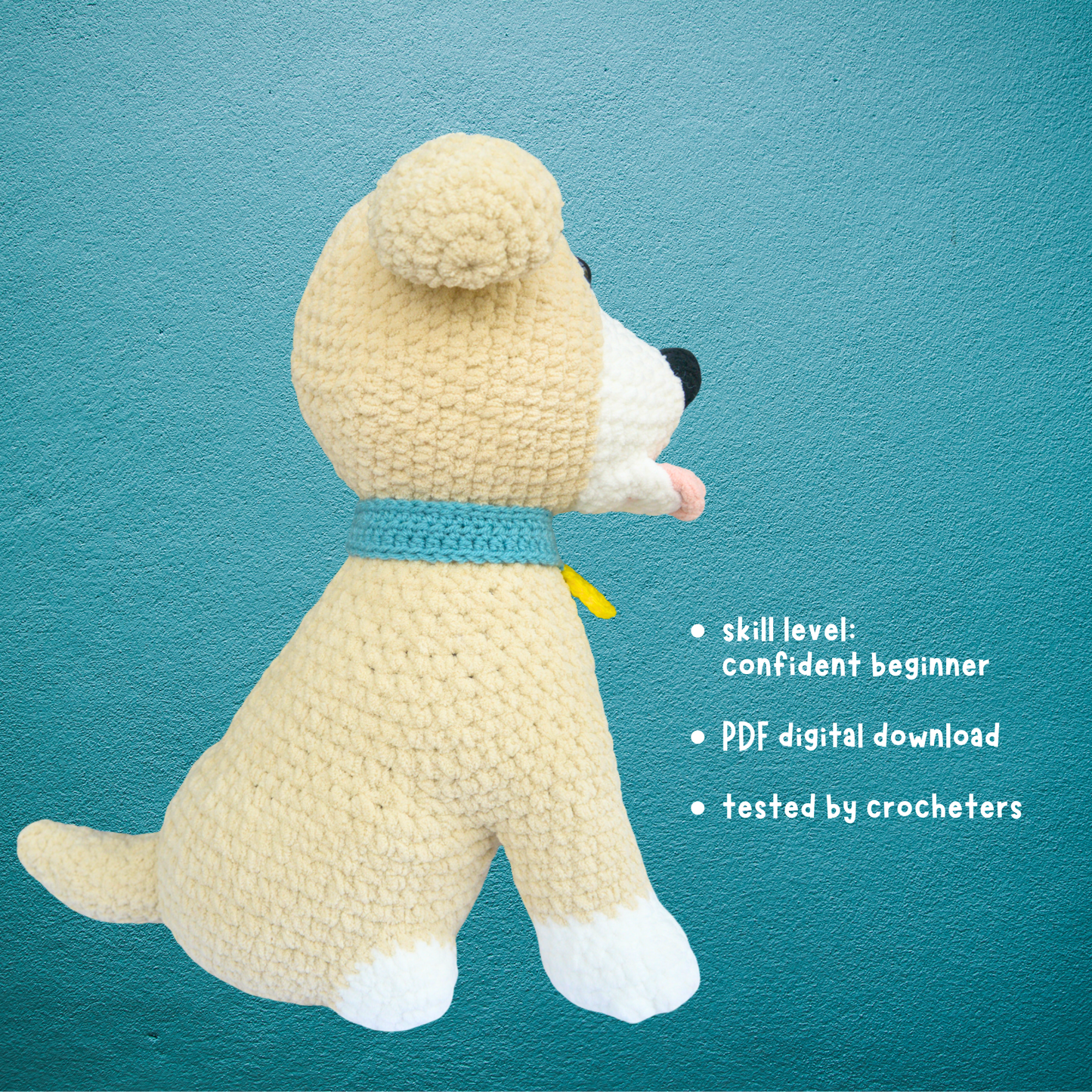 Life-Size Crochet Dog Pattern PDF Download