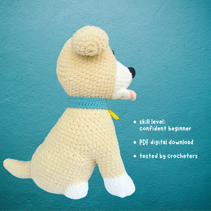 Life-Size Crochet Dog Pattern PDF Download