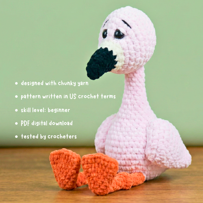 Flamingo Crochet Pattern (Instant PDF)