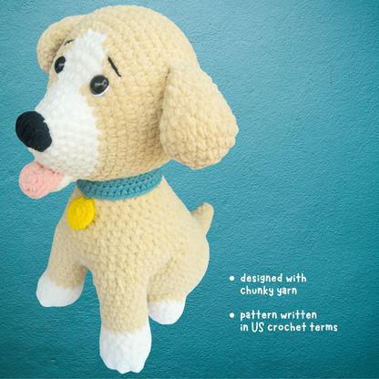 Life-Size Crochet Dog Pattern PDF Download