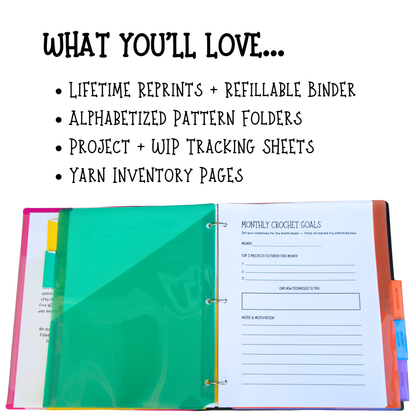 Crochet Project Planner | Track WIPs, Yarn Inventory & Patterns