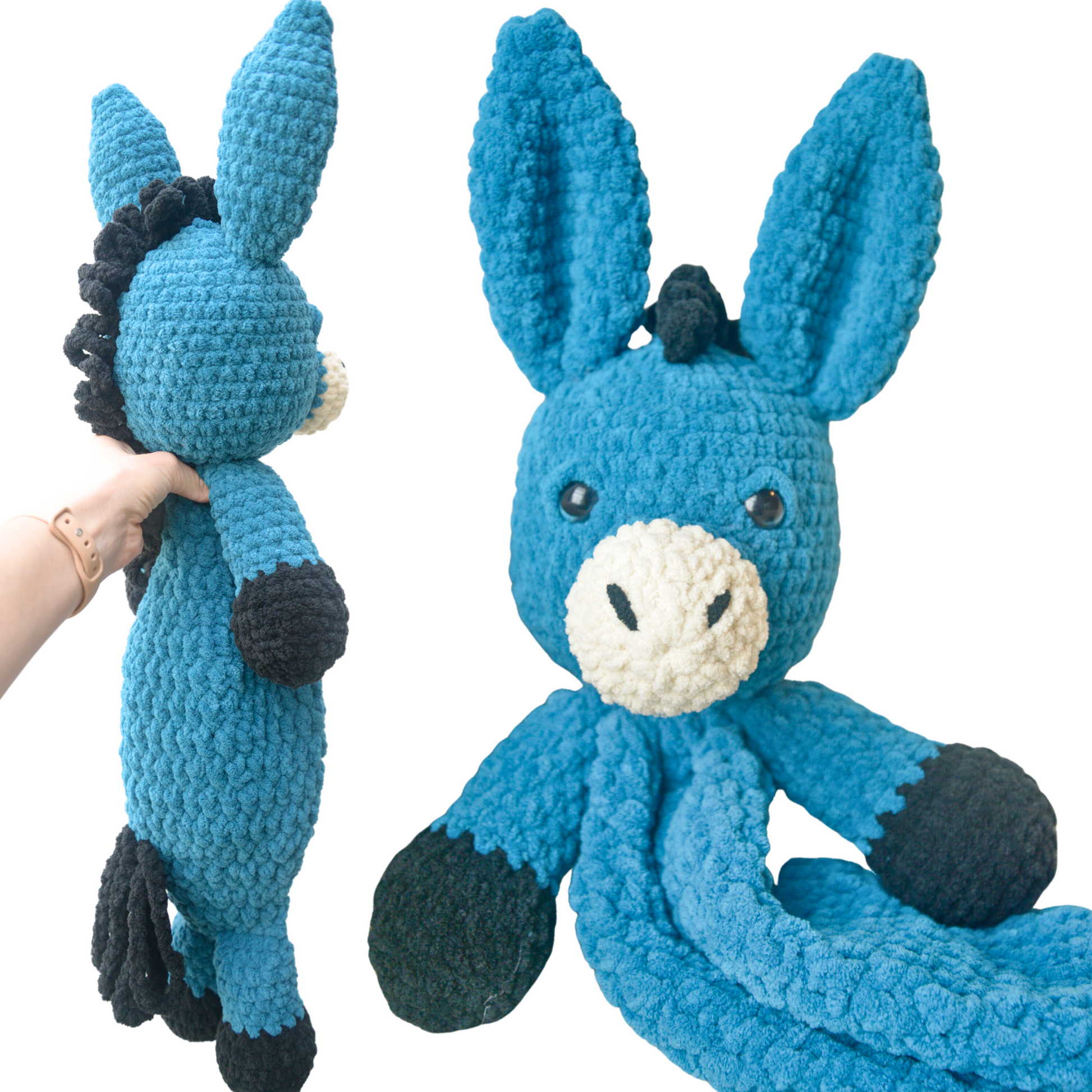 crochet donkey plushie