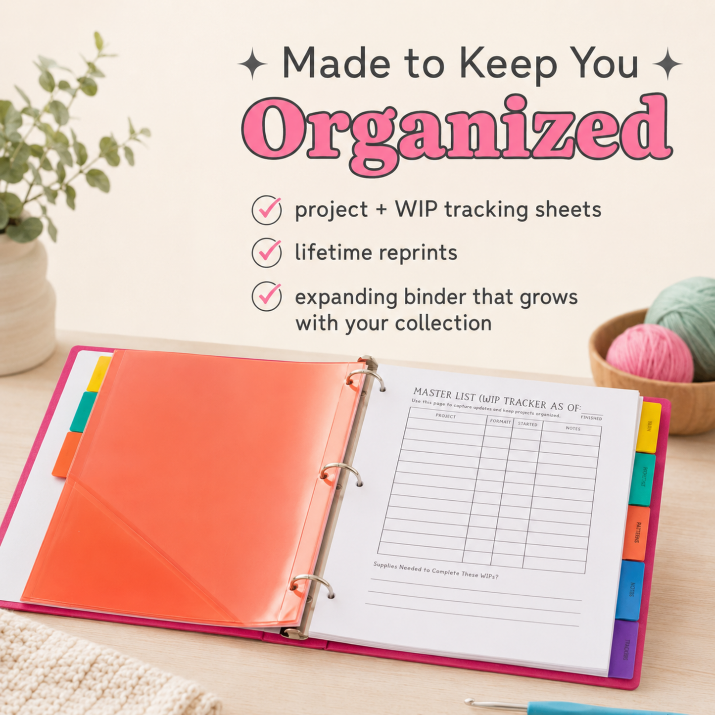Crochet Project Planner & Pattern Organizer