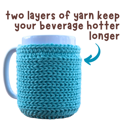 Coffee Cup Cozy With Coaster For Large 15 oz Mugs