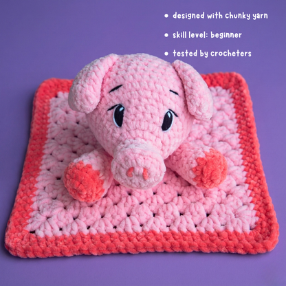 Pig Lovey Crochet Pattern (Instant PDF)