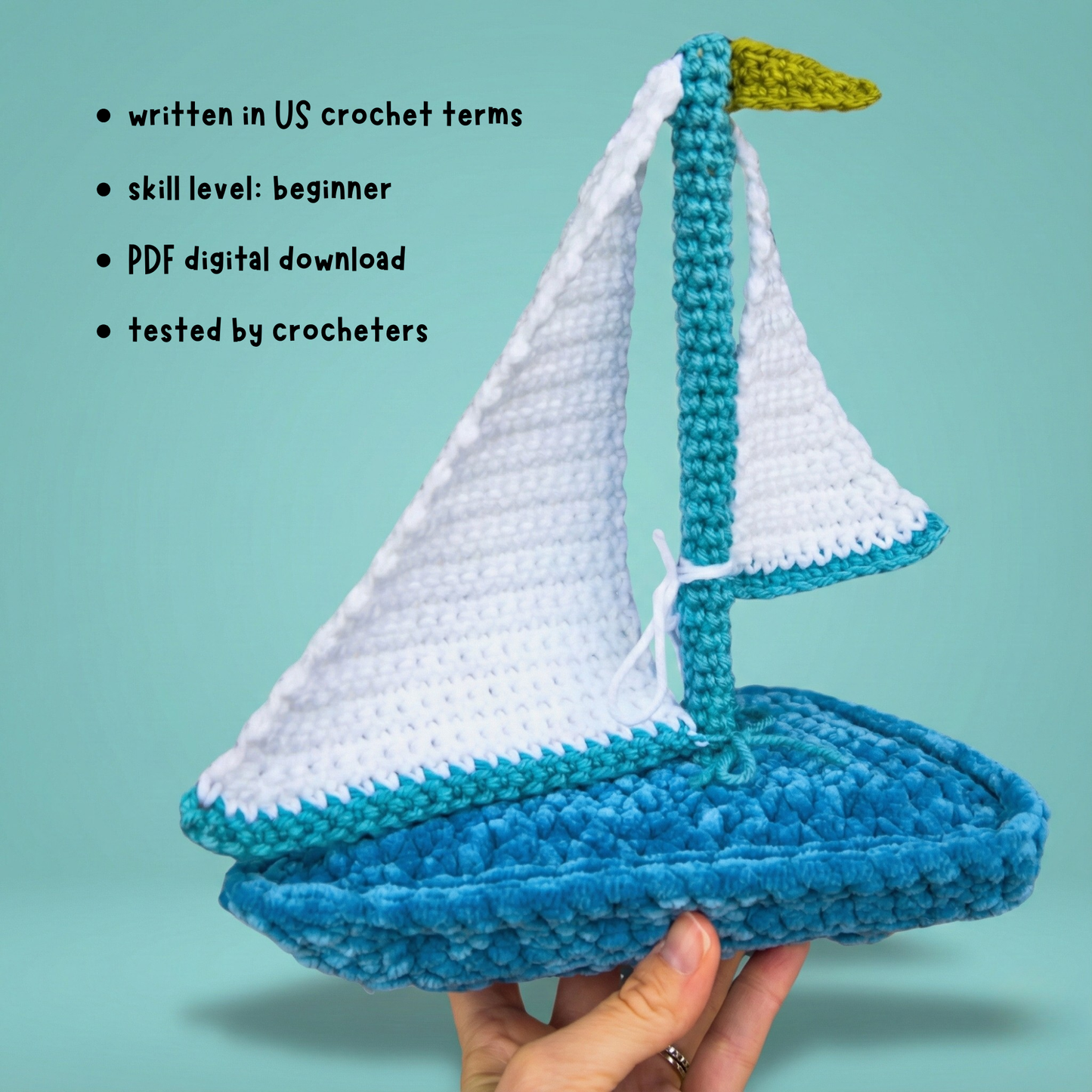 Sailboat Crochet Pattern PDF