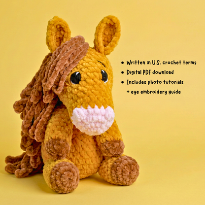 Crochet Horse Plush Pattern (Instant PDF)