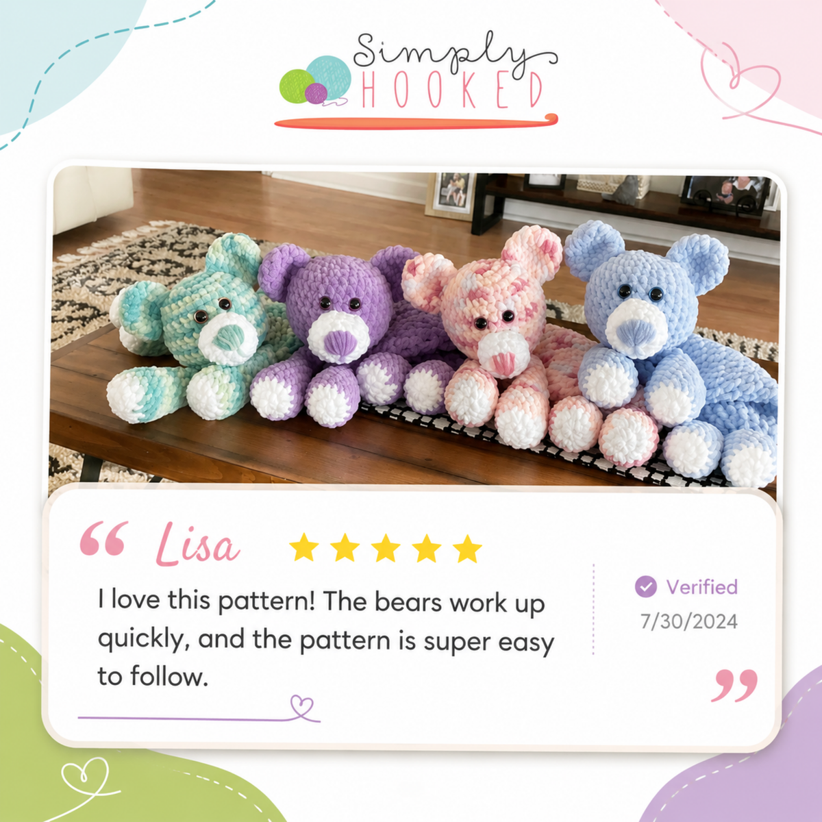 Crochet Teddy Bear Pattern PDF