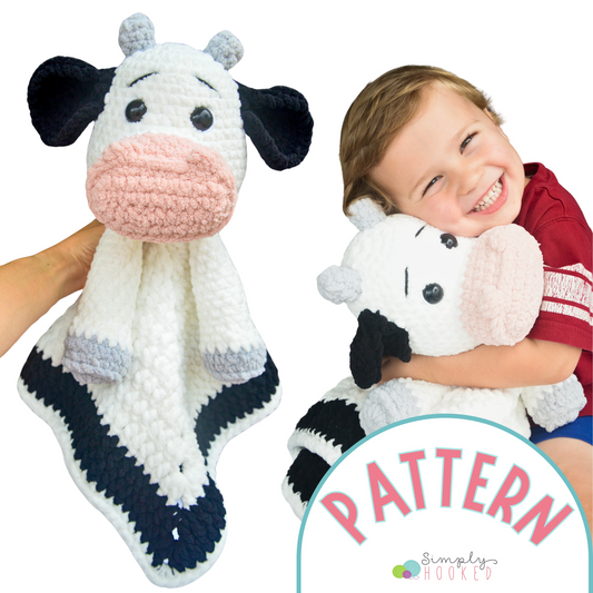 Cow Lovey Blanket Crochet Pattern PDF Tutorial