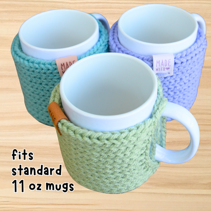Mug Cozies with Coasters – Set of 3 Coffee Accessories Gift