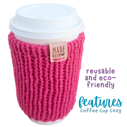Coffee Cup Cozies For Iced Coffee and Hot Drinks, Set of 3