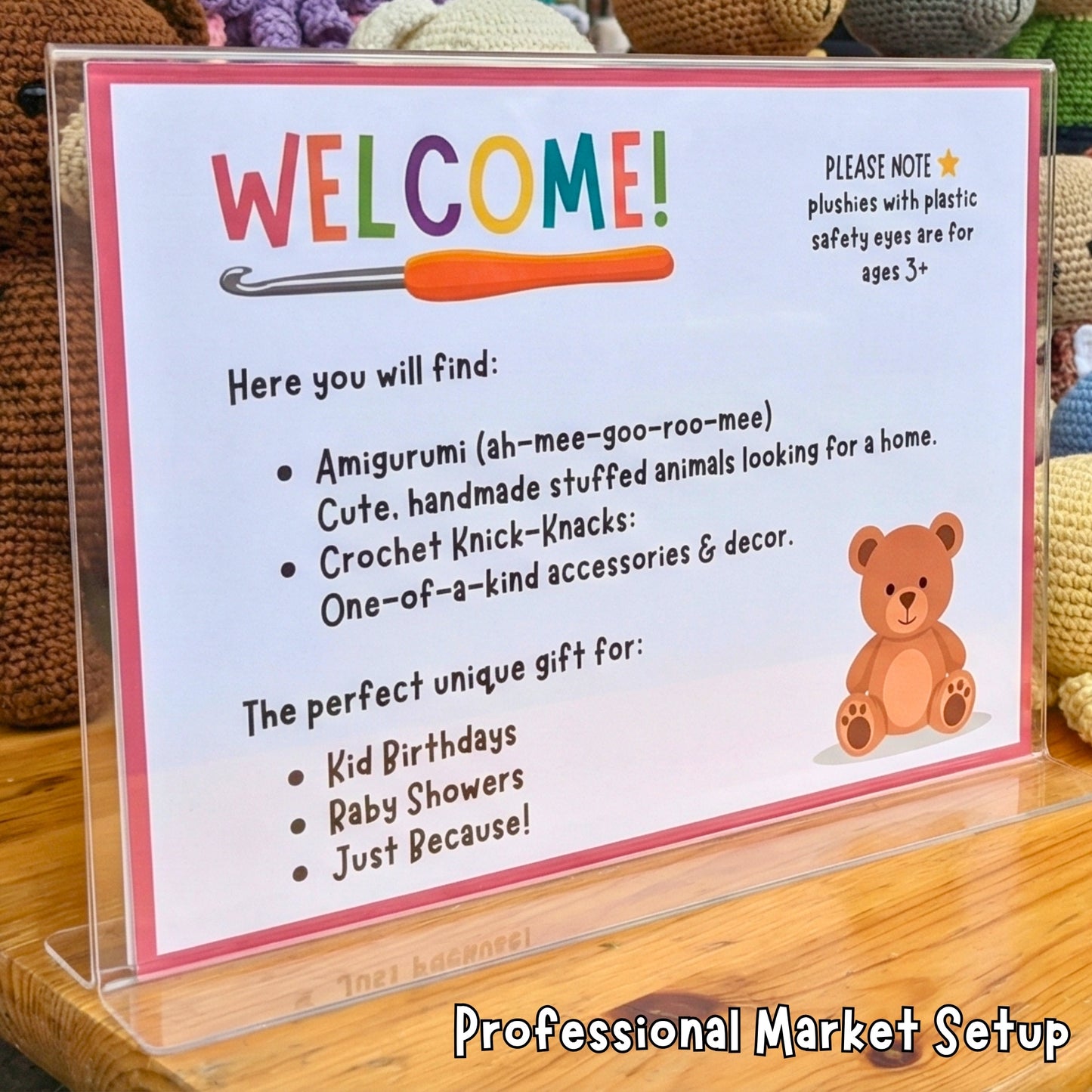 Crochet Market Prep Bundle – Editable Canva Templates for Craft Fair Vendors